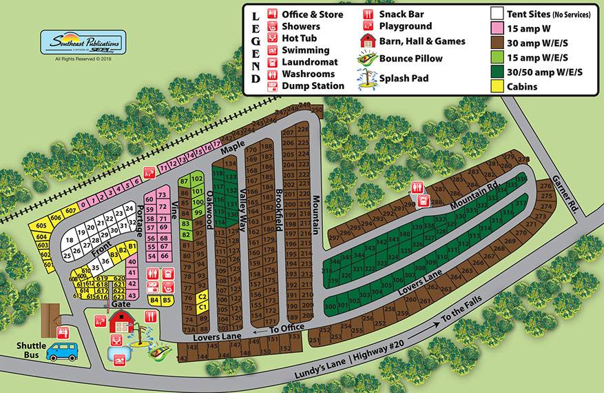 Campark Resorts Map