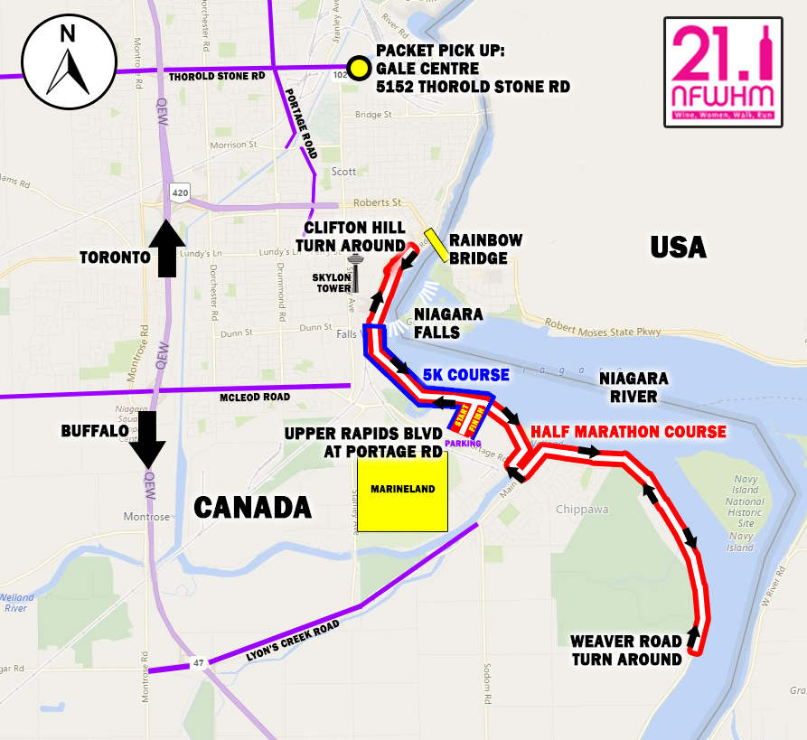 Women's Half Marathon route map