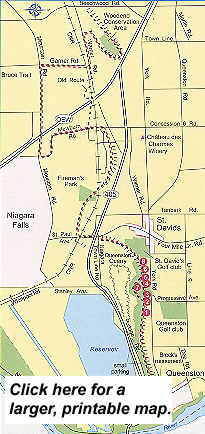 Small Map of the Brock Hiking Tour & Brock Recreation