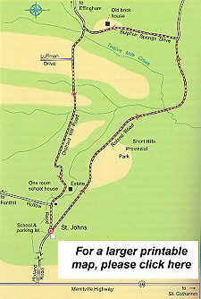 map for the Short Hills